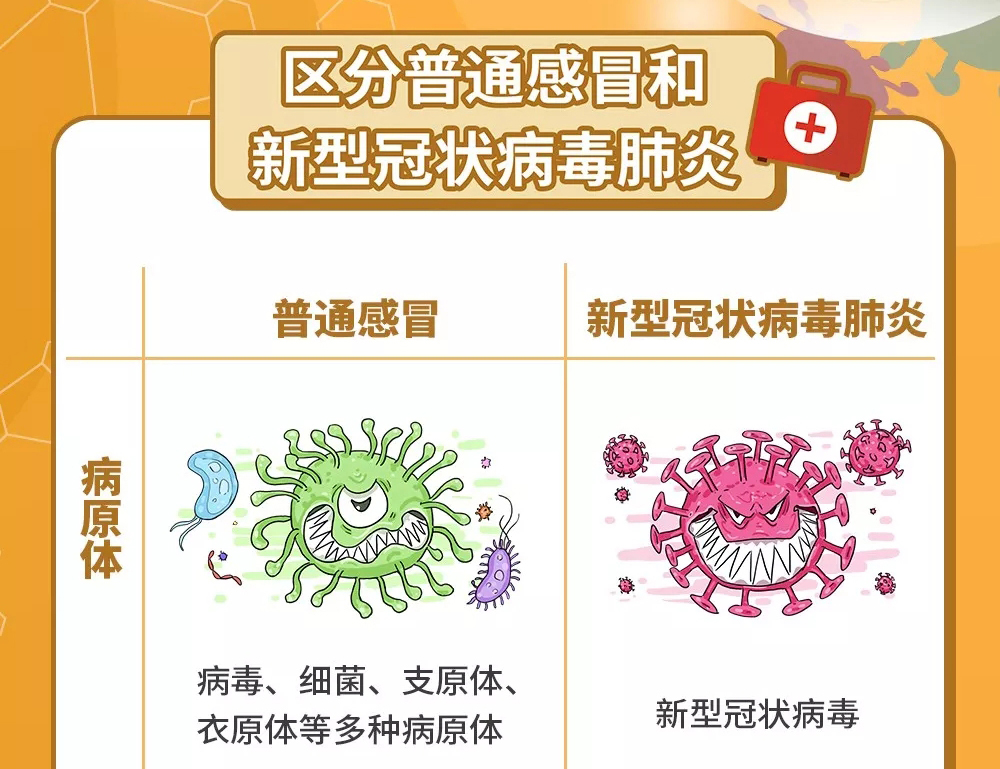 如何区分普通感冒和新冠肺炎症状？